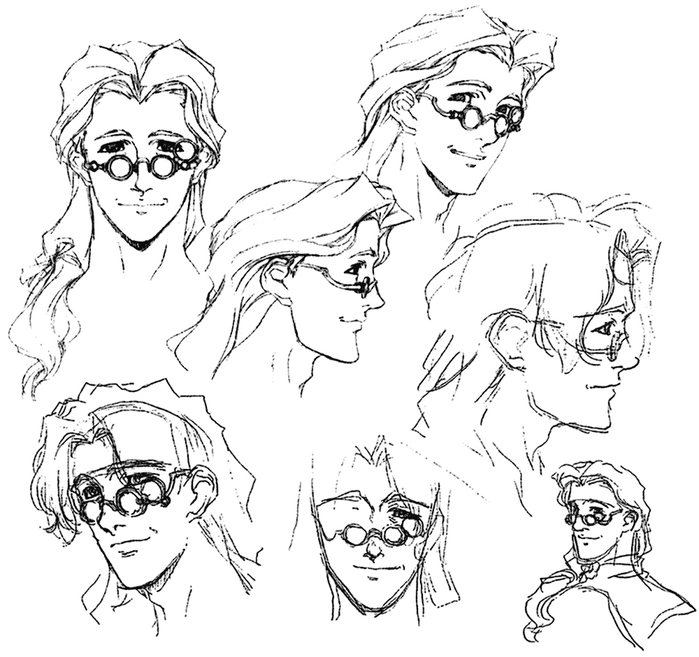 Citan Face Sketches from Xenogears