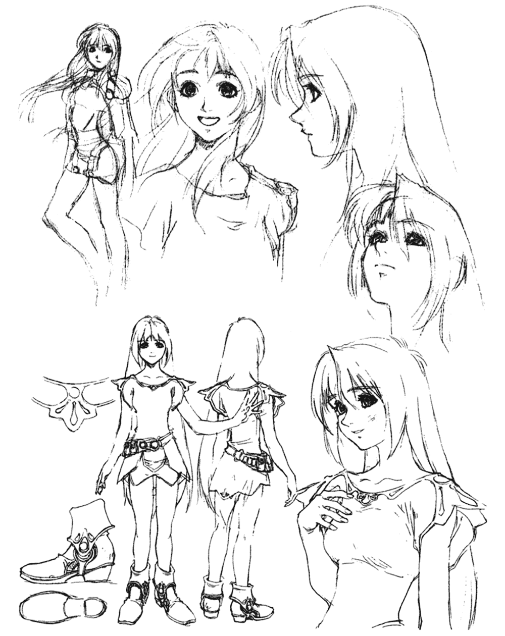 Elly Casual Sketches from Xenogears