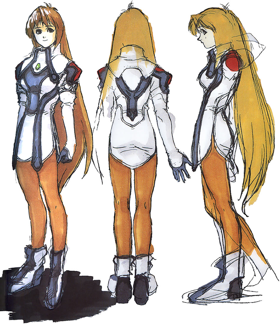 Elly - Front, Back, & Side Art from Xenogears