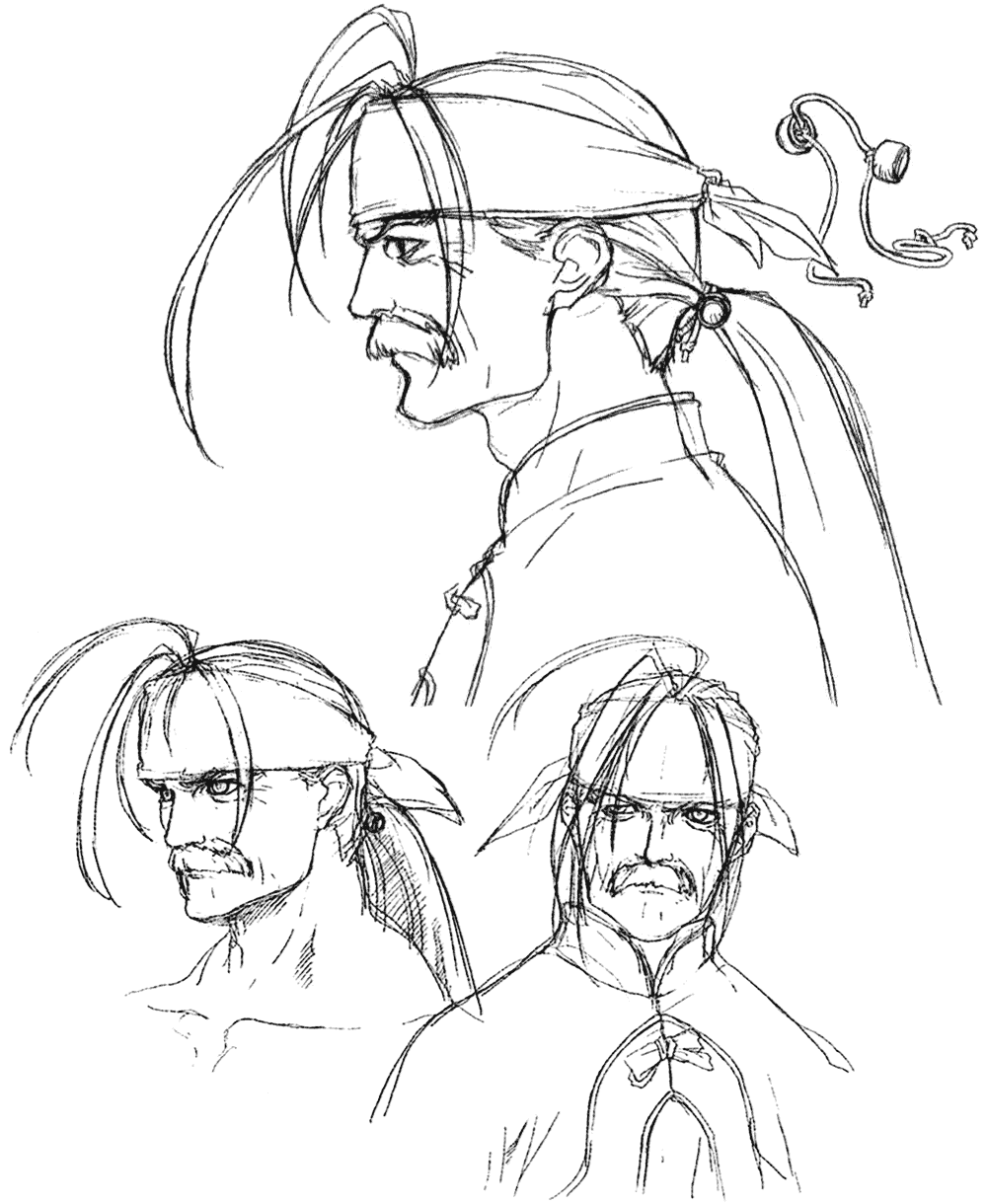 Kahn Face Art from Xenogears