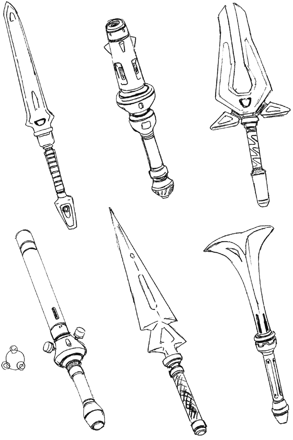 Vierge Weapons Art from Xenogears