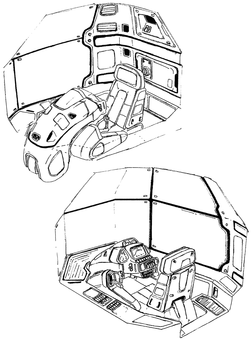 Weltall Cockpit Art from Xenogears