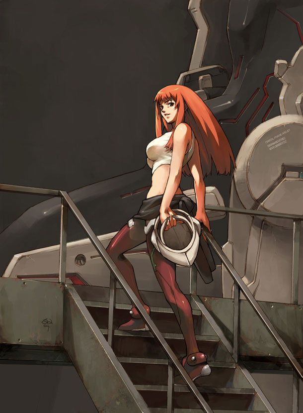 Ken Boarding Orbital Frame Art from Zone of the Enders: The 2nd Runner