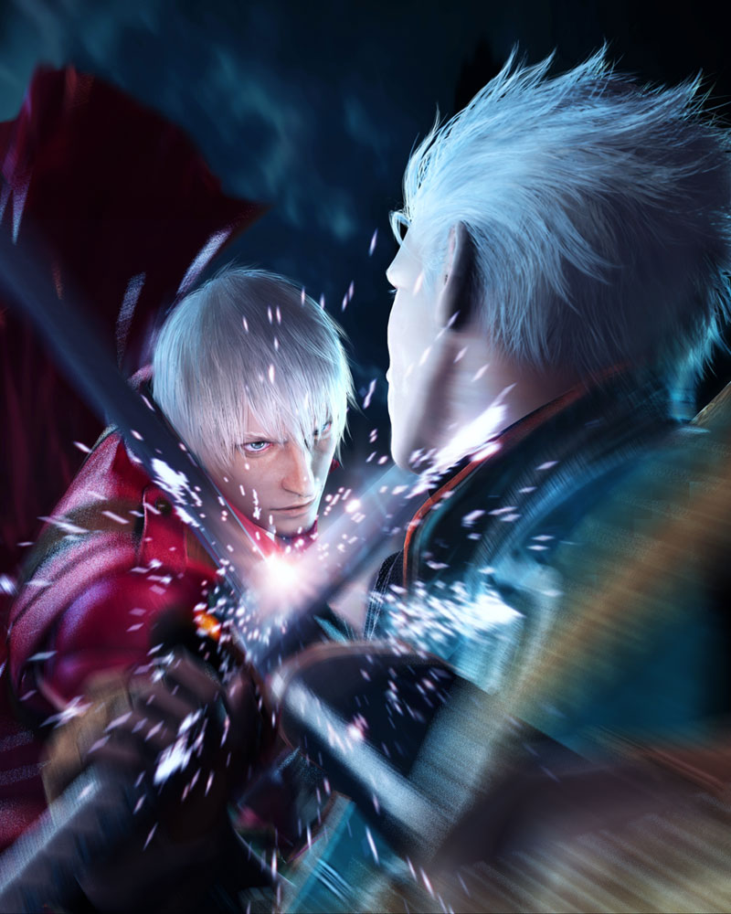 Dante & Vergil Art from Devil May Cry 3: Dante's Awakening