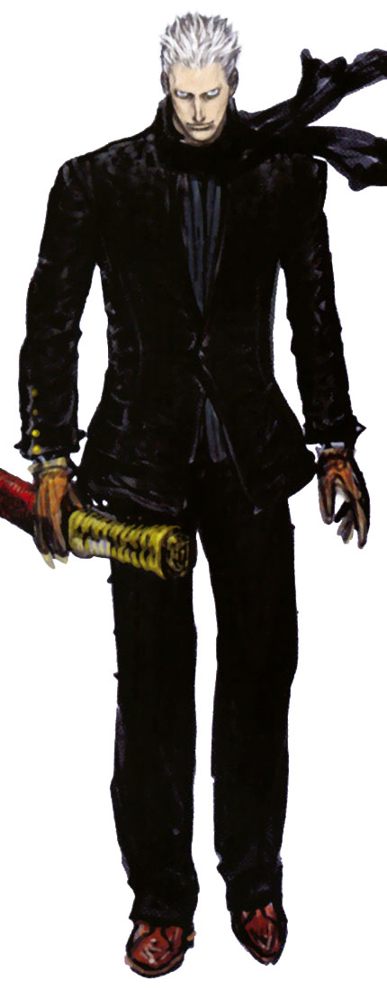 Vergil Black Suit Concept Art from Devil May Cry 3: Dante's Awakening