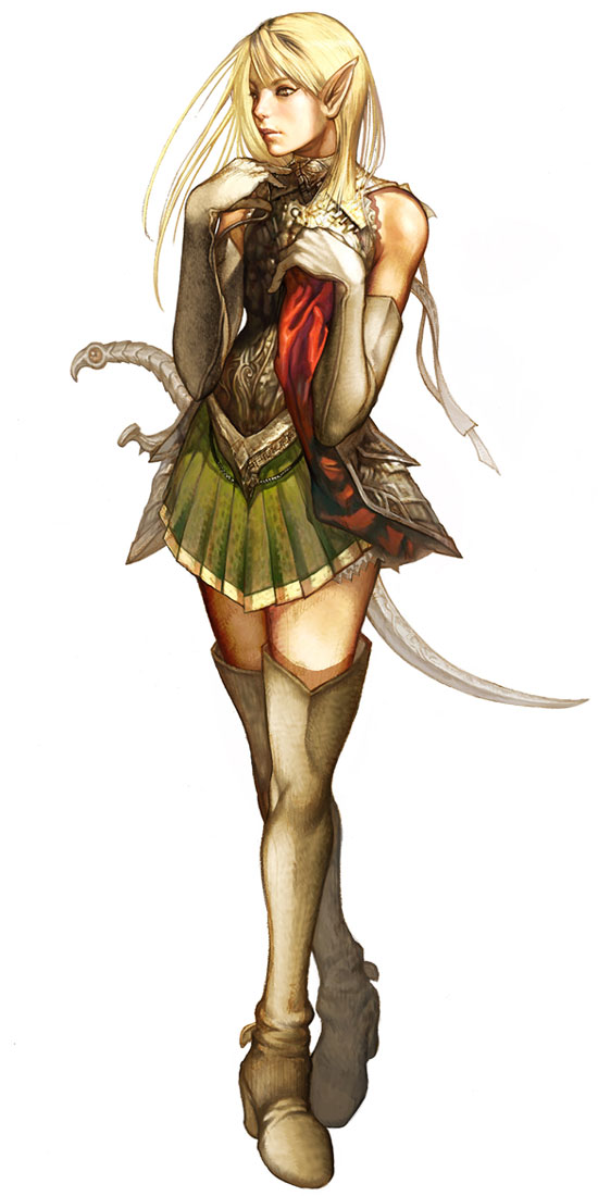 Elf Female & Sword Art from Lineage II
