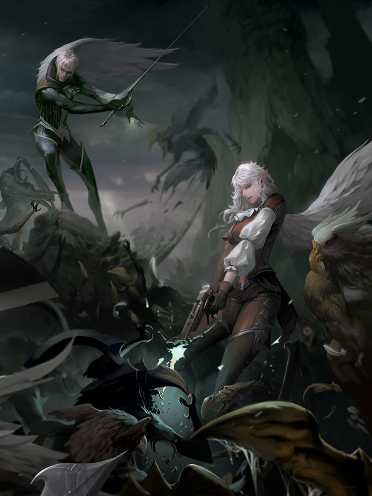 The Kamael Poster Art from Lineage II