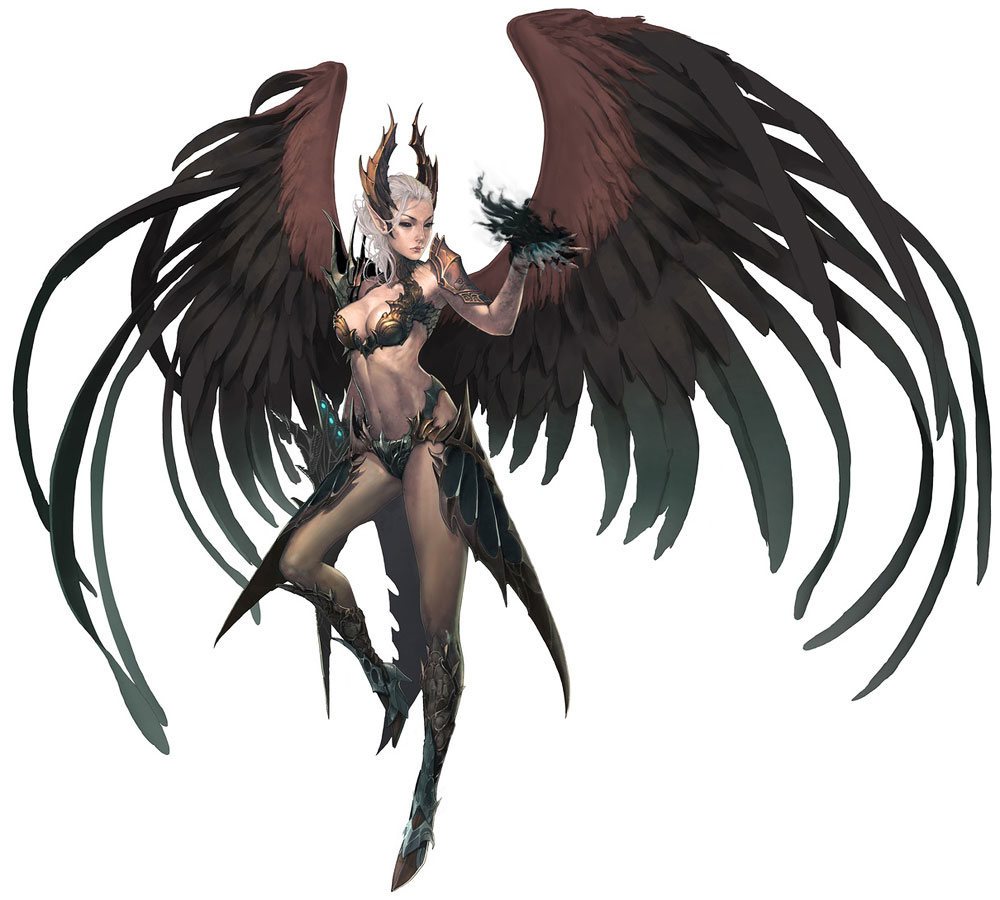 Kamael Female Final Form Art from Lineage II