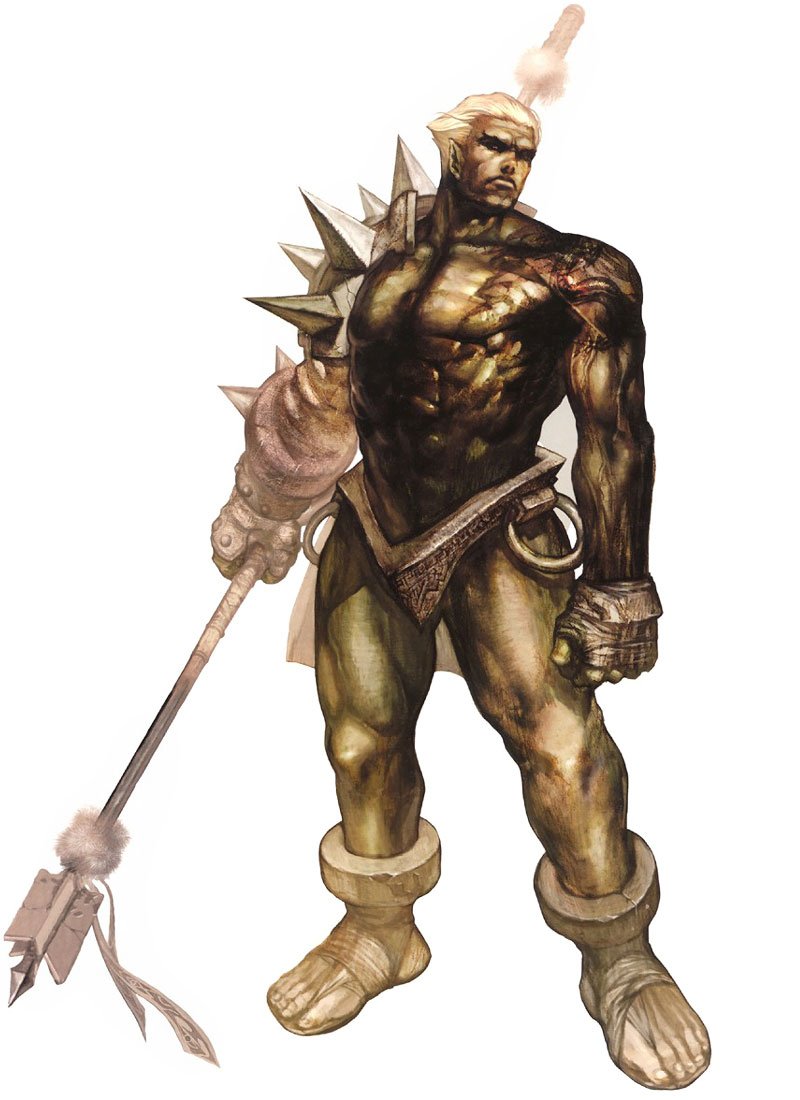 Orc Male & Staff Art from Lineage II