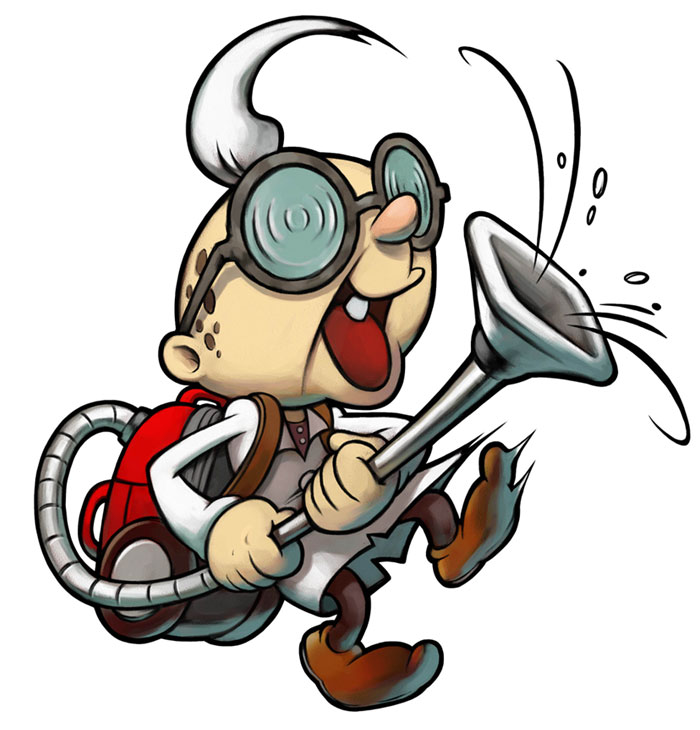 Professor Elvin Gadd Art from Mario & Luigi: Partners in Time