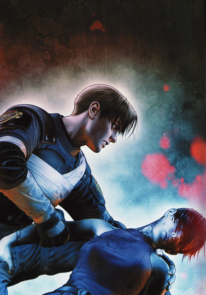Leon & Ada Injured Art from Resident Evil: The Umbrella Chronicles