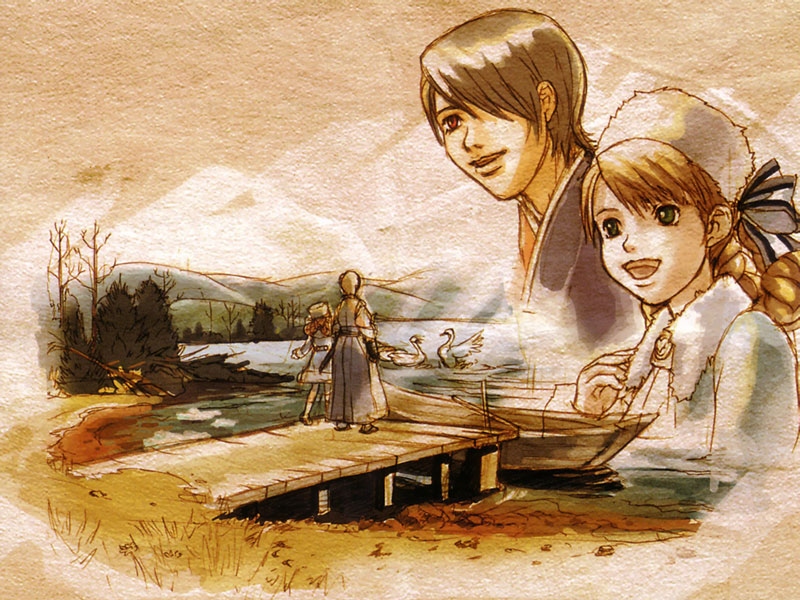 Anastasia & Kurando at Lake Art from Shadow Hearts: Covenant