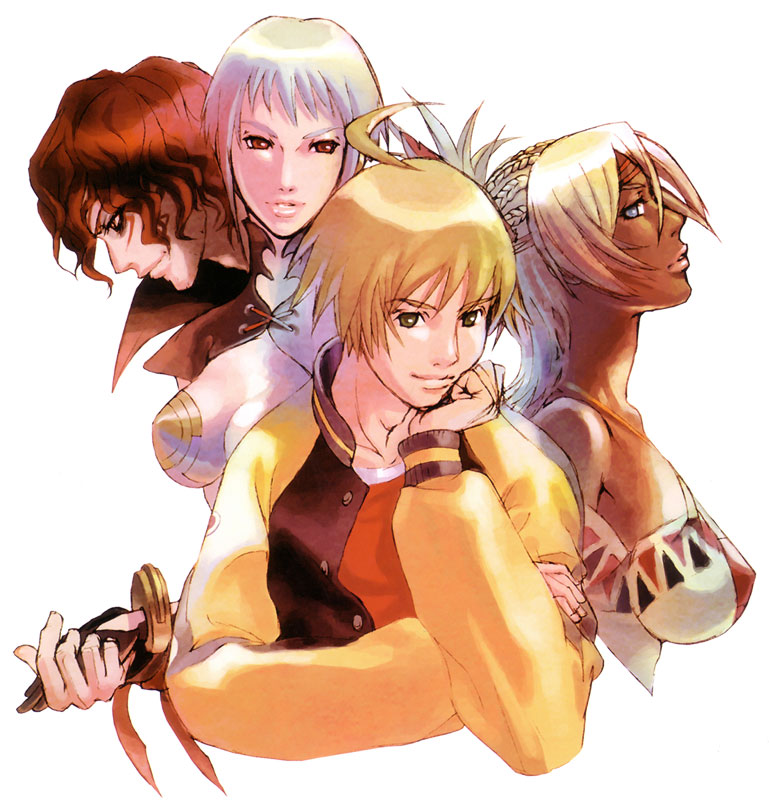 Main Characters Faces Art from Shadow Hearts: From The New World