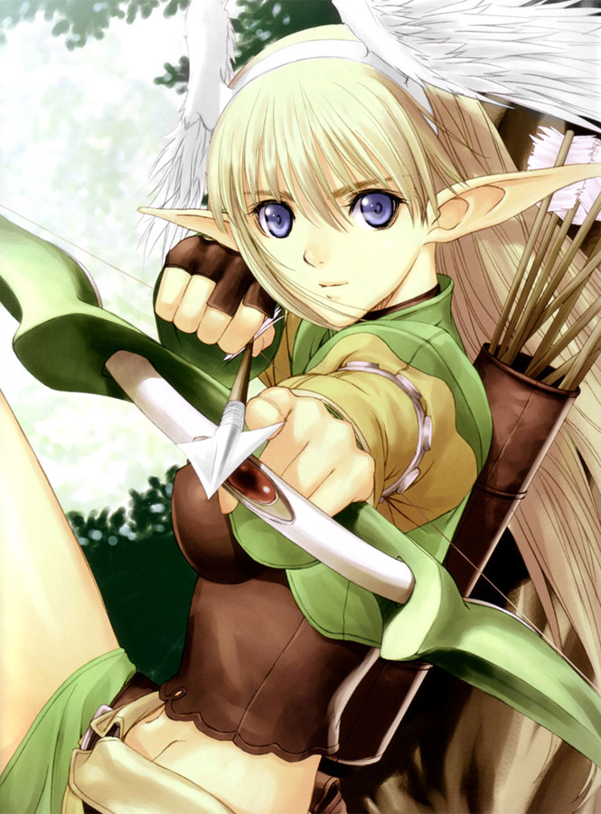 Elwyn Aiming Bow Art from Shining Tears
