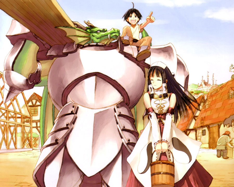 Lazarus & Ryuna Walking in Town Art from Shining Tears