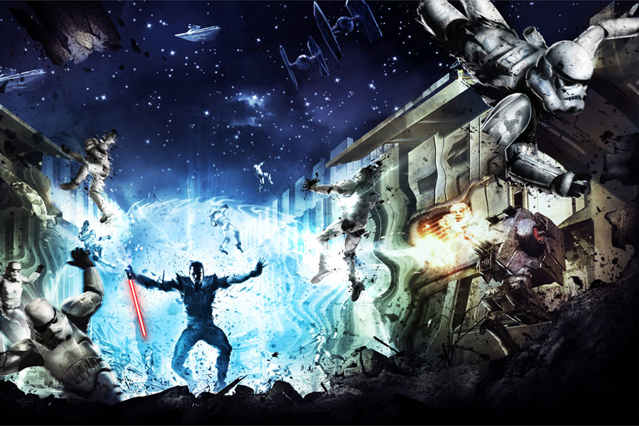 Secret Apprentice Force Repulse Art from Star Wars: The Force Unleashed