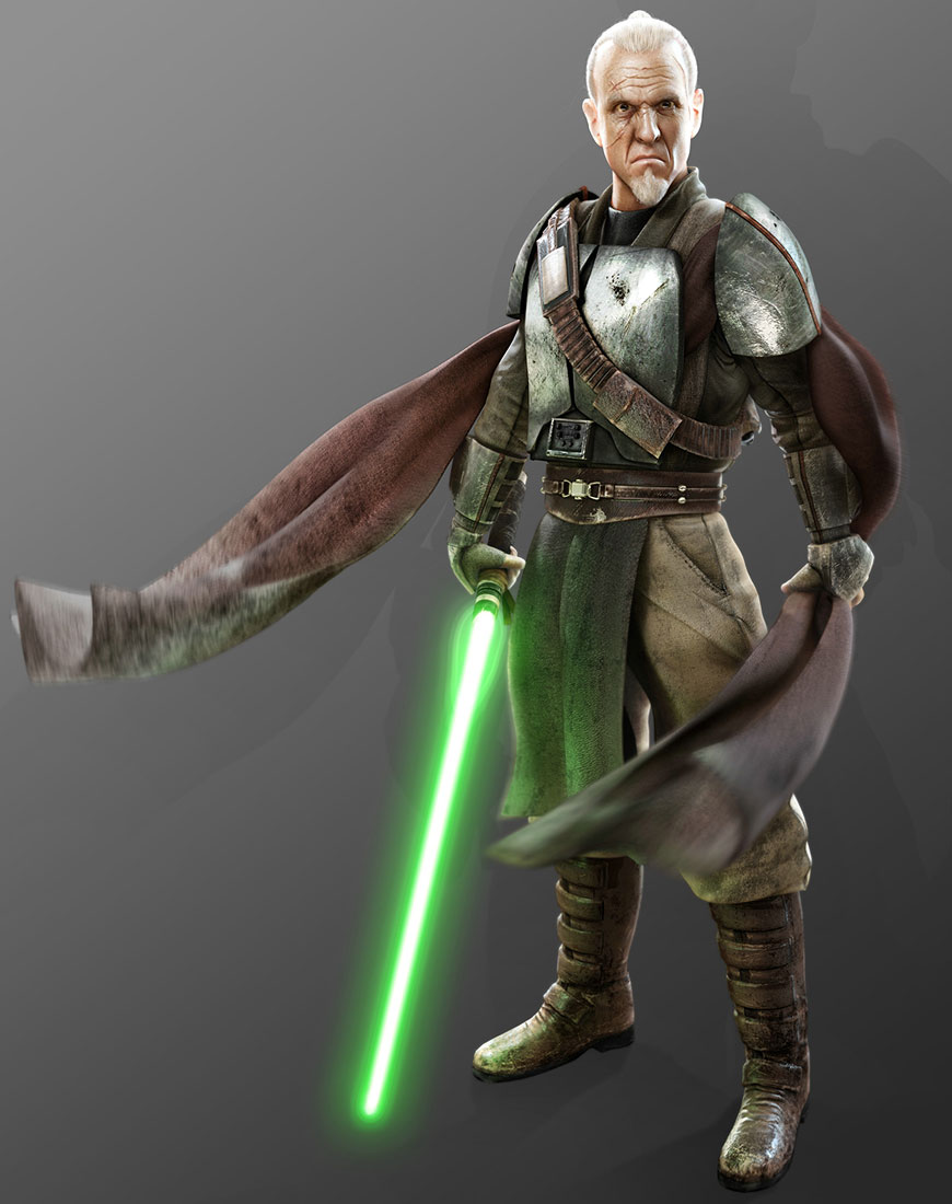 Jedi Rahm Kota CG Art from Star Wars: The Force Unleashed