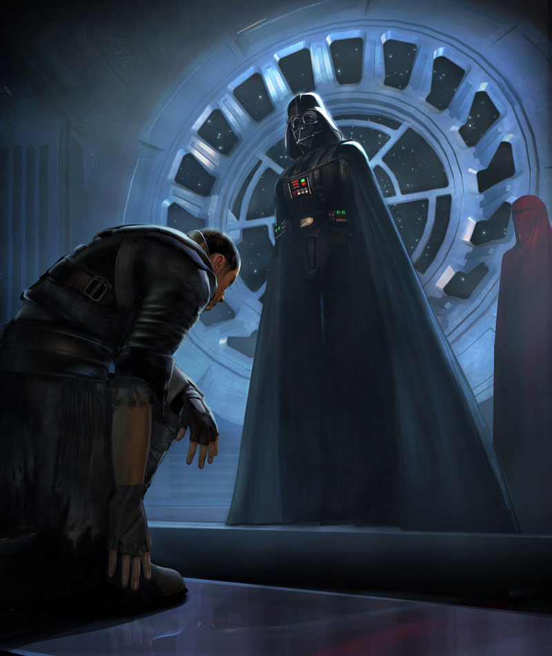 Starkiller Knighting by Vader Art from Star Wars: The Force Unleashed