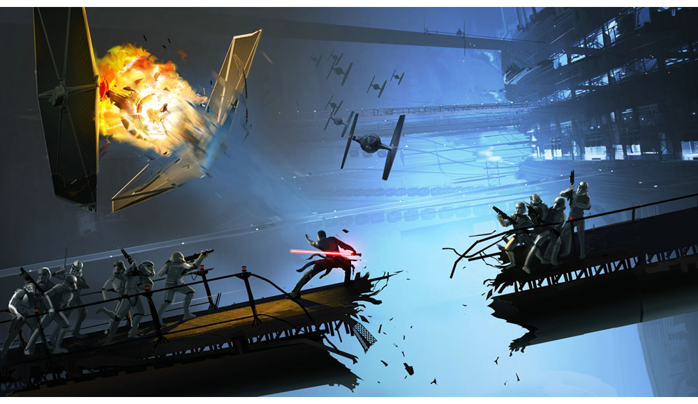 TIE Fighter Battle Art from Star Wars: The Force Unleashed