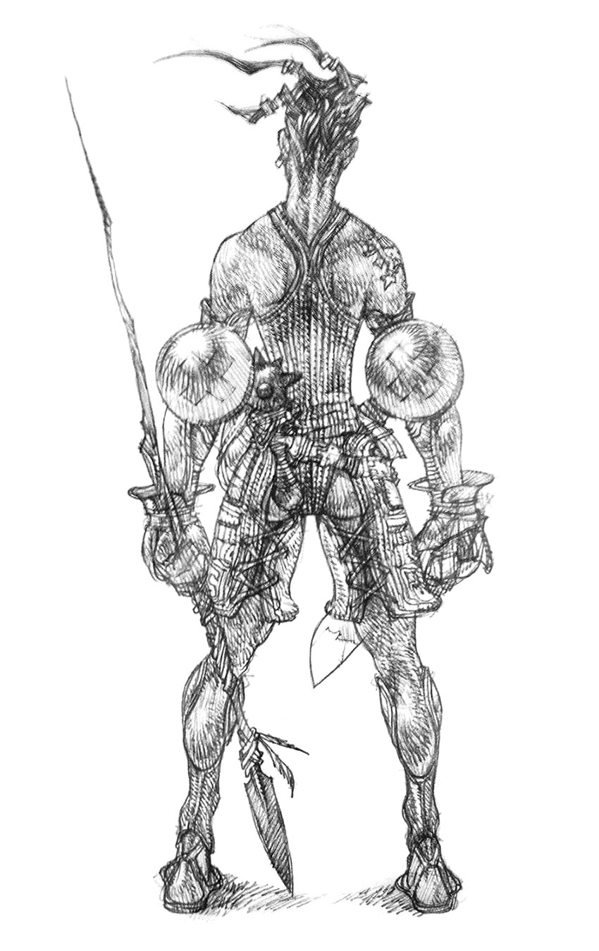 Ashley Backside Sketch from Vagrant Story
