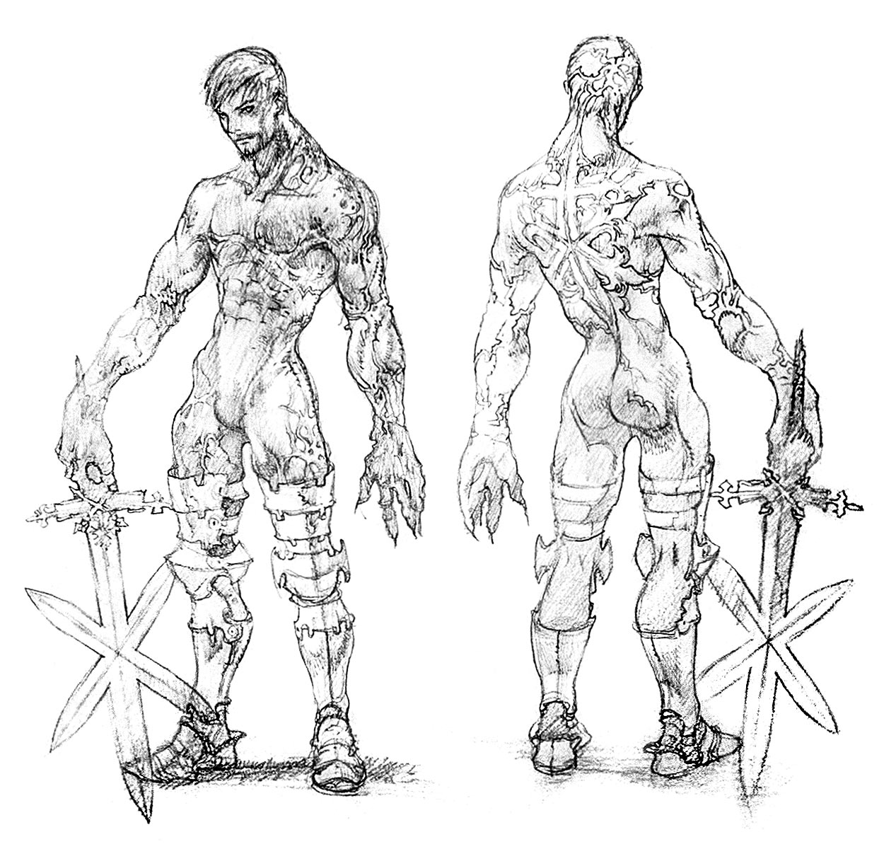 Guildenstern and Blood-Sin Tattoo Sketch from Vagrant Story