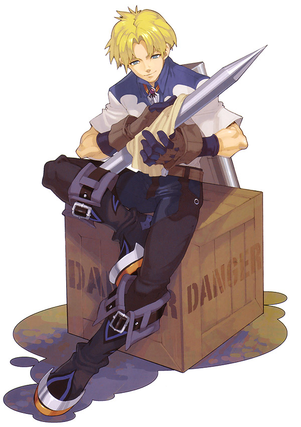 Chuck Preston Polishing Spike Art from Wild Arms 5