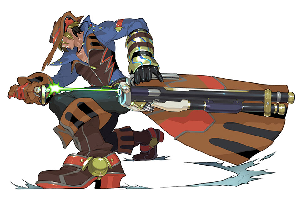 Greg Russellberg & Dark Silhouette Rifle Art from Wild Arms 5