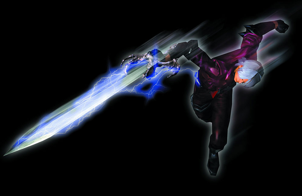 Dante Thrust Attack Art from Devil May Cry