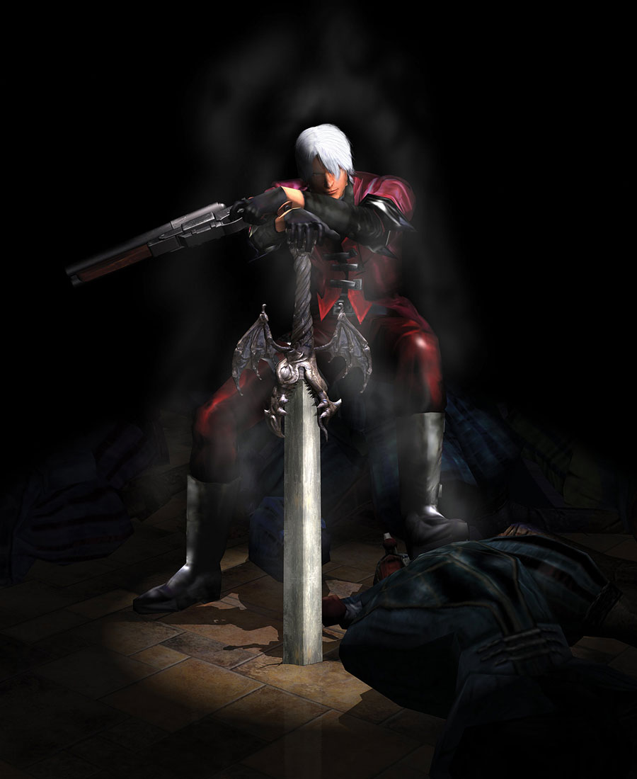 Dante With Shotgun & Force Edge Art from Devil May Cry