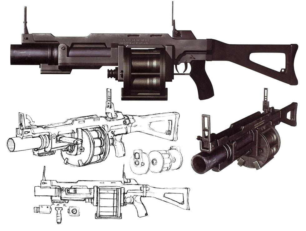 Grenade Launcher Art from Devil May Cry