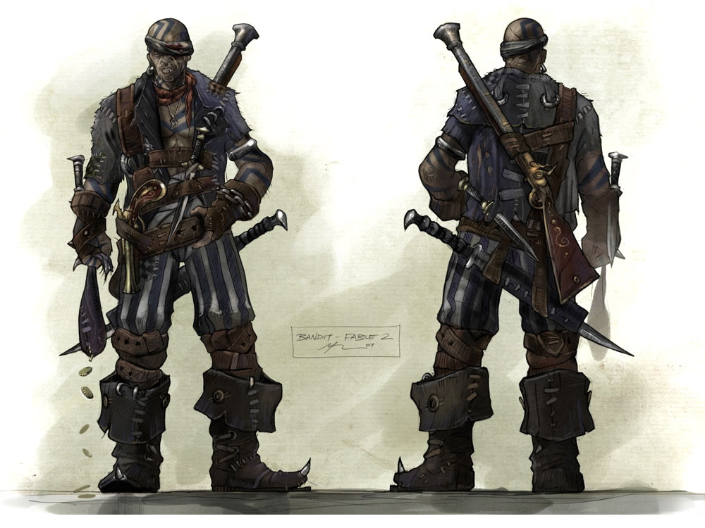 Male Bandit Art from Fable II