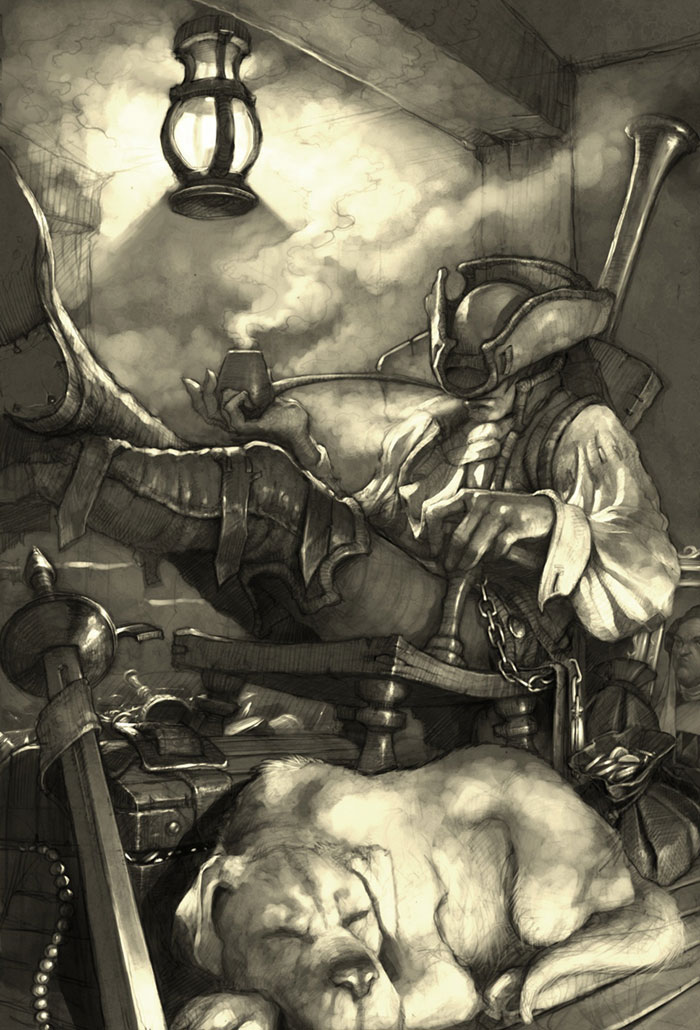 Hero & Dog Illustration from Fable II