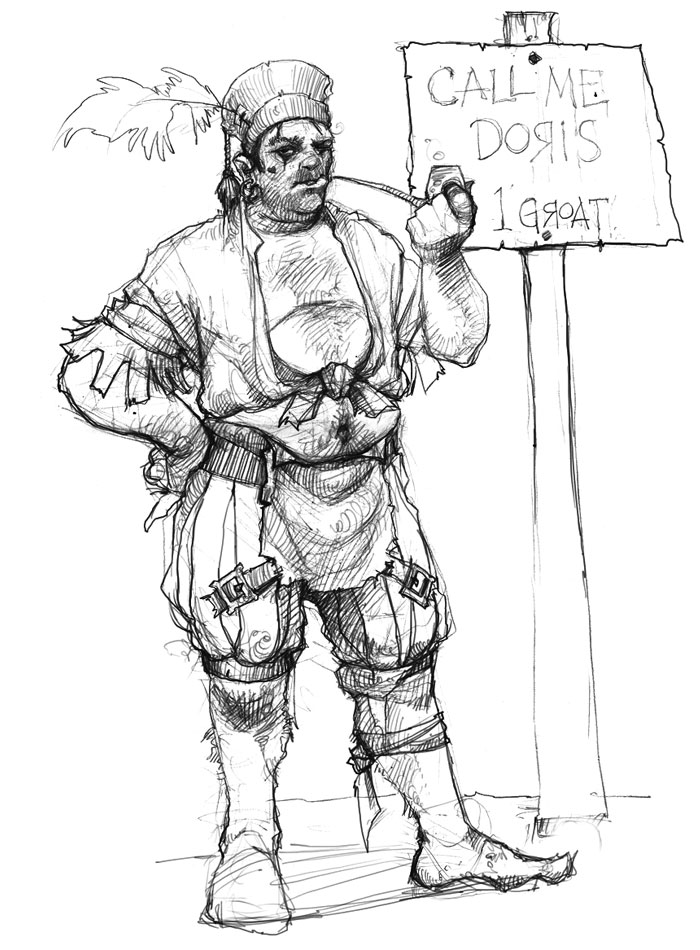 Male NPC Sketch from Fable II