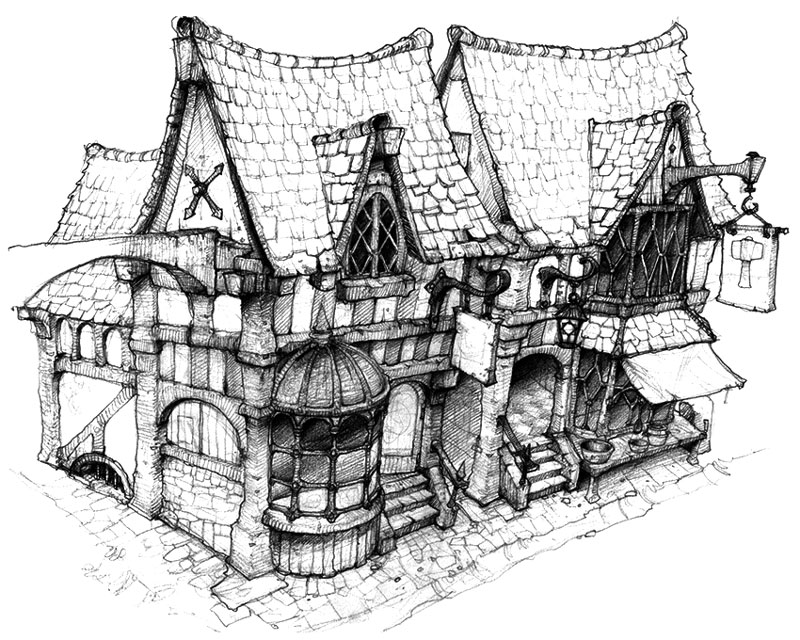 Shops Sketch from Fable II