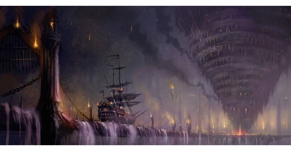 The Spire & Ship Art from Fable II
