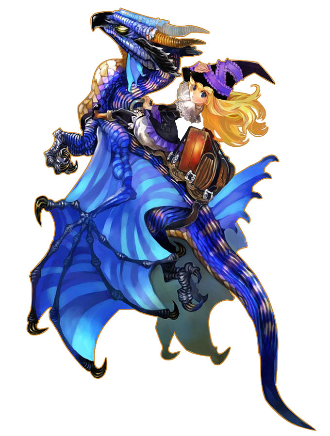 Lillet Blan Riding Dragon Art from GrimGrimoire