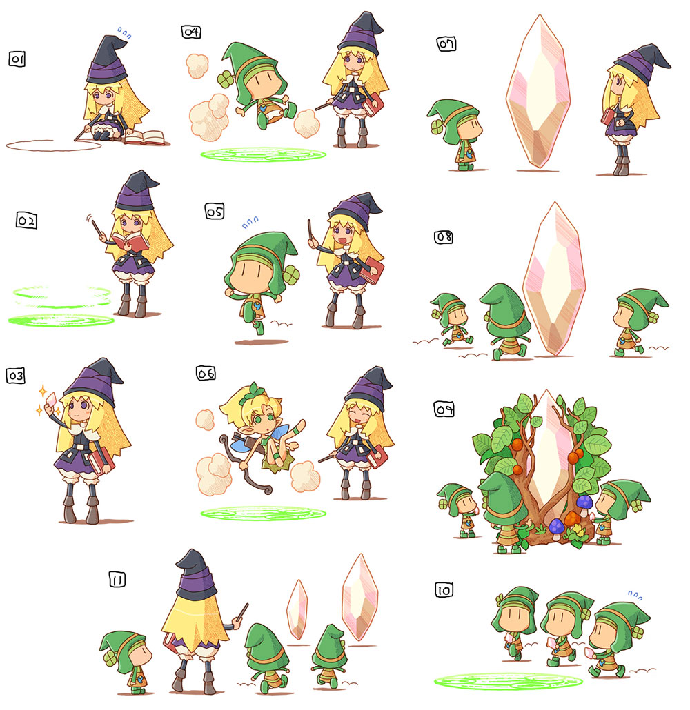Sprite Concept Art from GrimGrimoire
