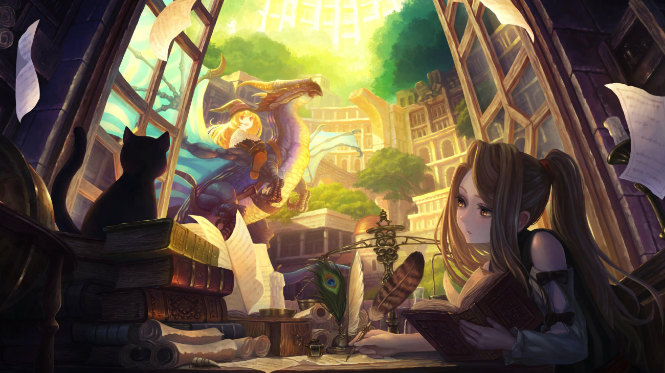 Hello from Outside the Window by Kaiji Suehiro from GrimGrimoire