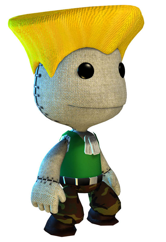 Guile Sackboy Art from LittleBigPlanet