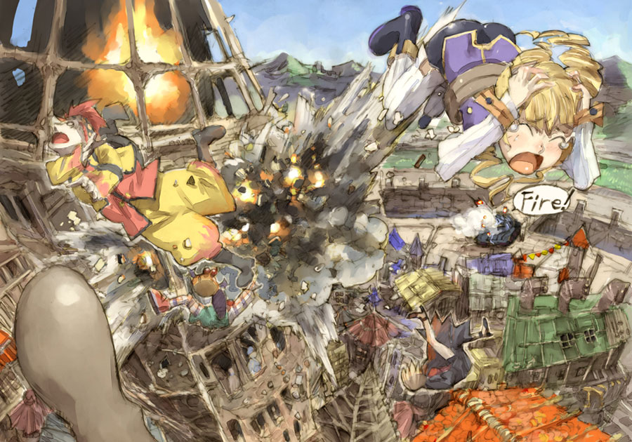 Tower Explosion Art from Makai Kingdom