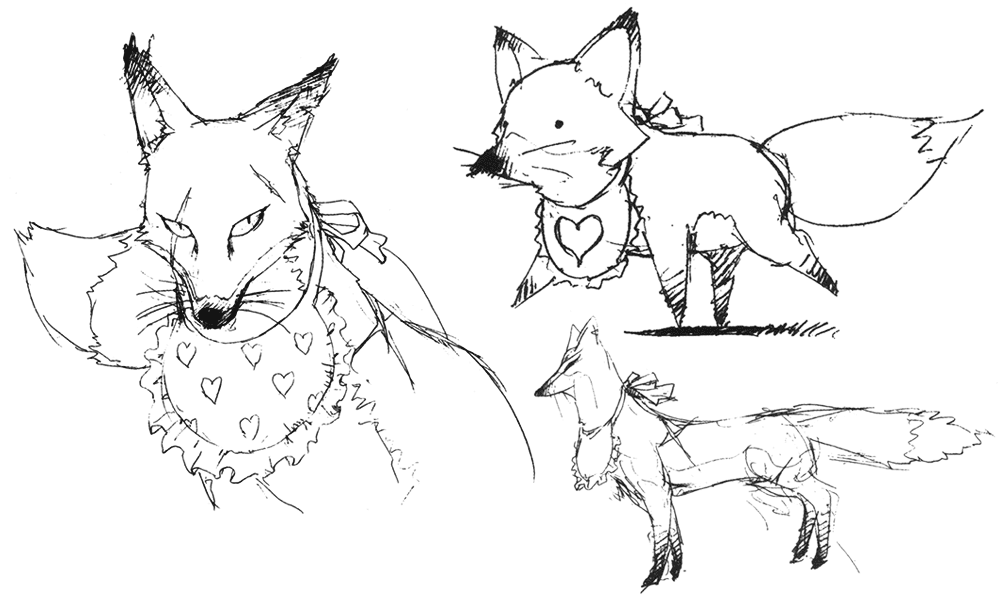 Fox Sketches from Persona 4