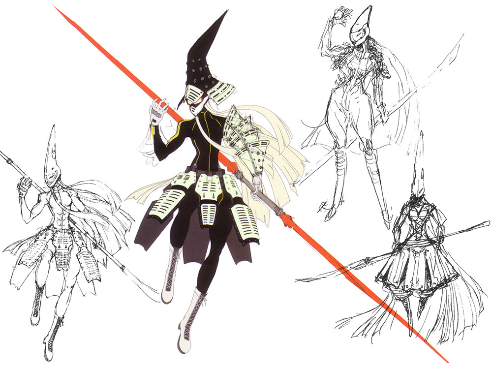 Tomoe Gozen Persona Concept Art from Persona 4