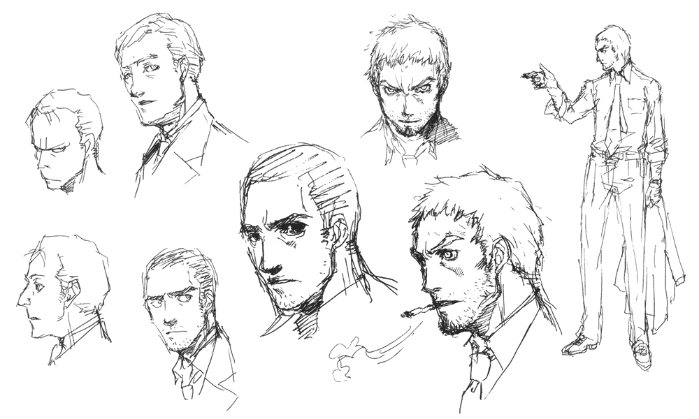 Ryotaro Dojima Sketches from Persona 4