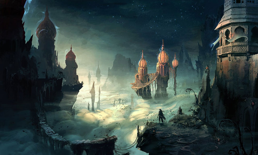 Foggy Landscape Art from Prince of Persia