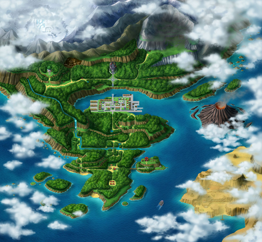 Map Art from Pokémon Ranger: Shadows of Almia