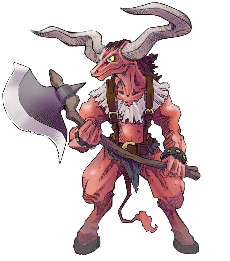 Minotaur Art from Rune Factory: A Fantasy Harvest Moon
