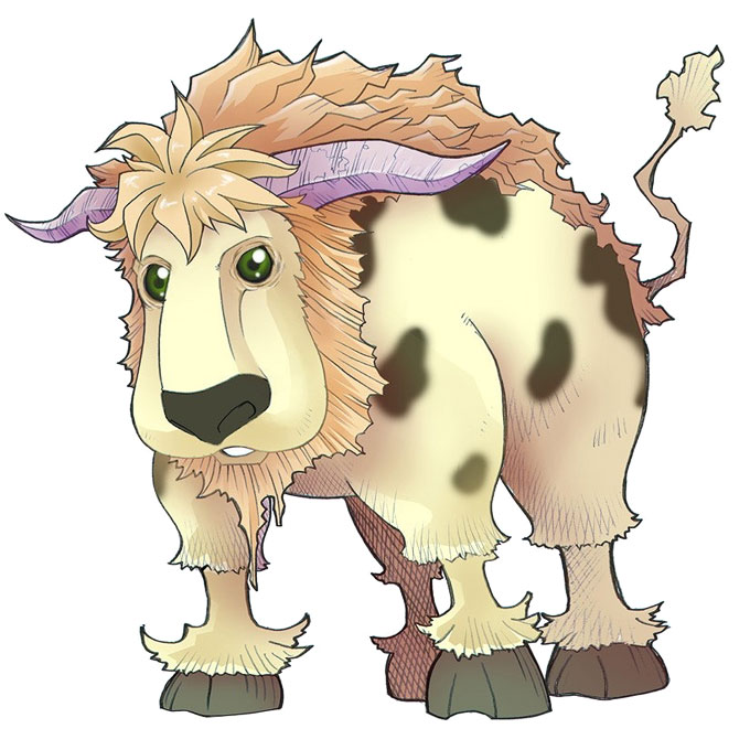 Buffamoo Art from Rune Factory 2: A Fantasy Harvest Moon
