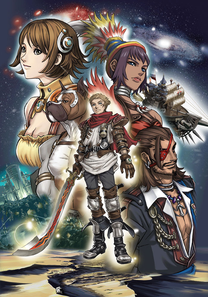 Main Characters Art from Rogue Galaxy
