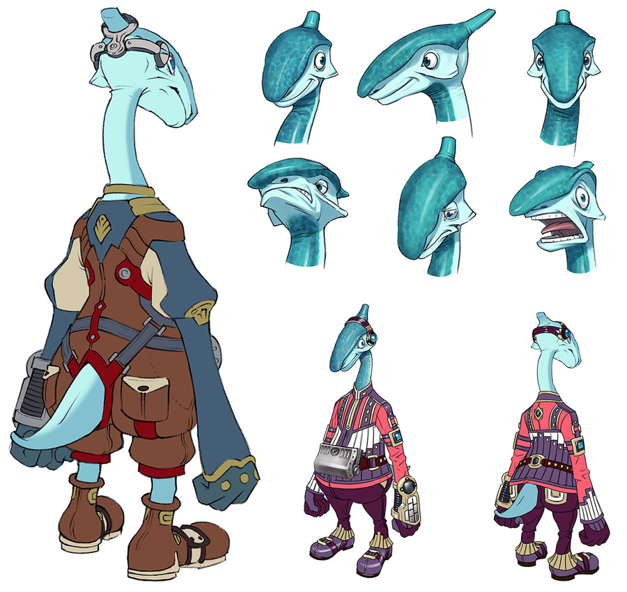 Jupis Tooki McGongal Concept Art from Rogue Galaxy