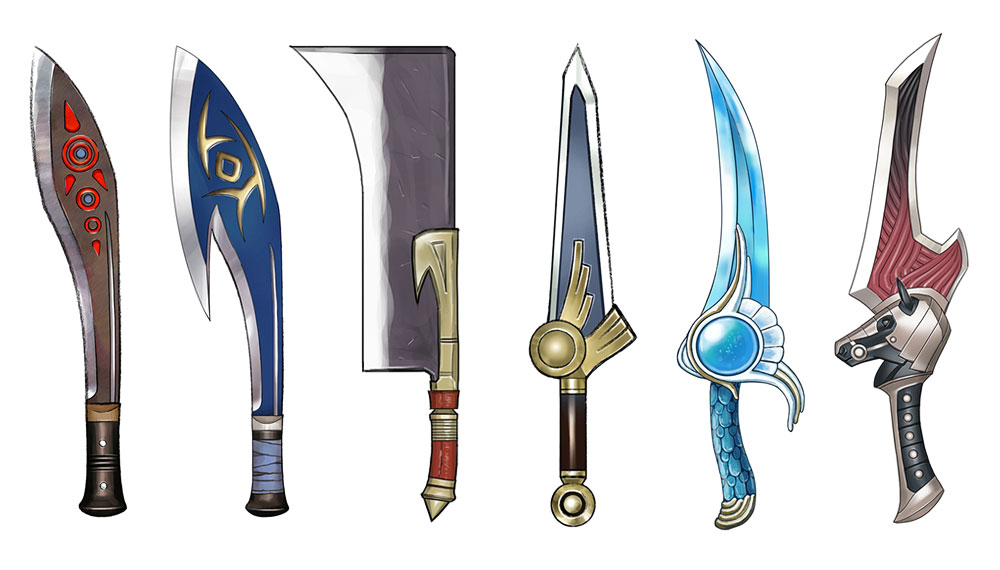Sword Designs Art from Rogue Galaxy
